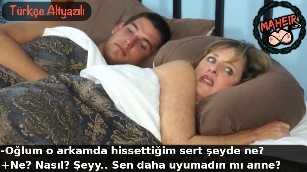 Sapık oğlan aynı yatakta yattığı olgun annesine hallendi